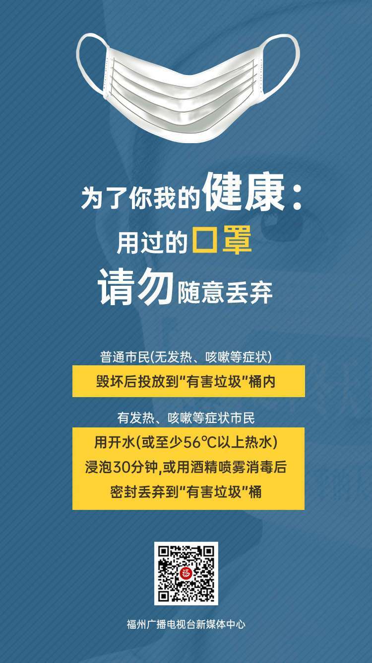 為了你我的健康：用過(guò)的口罩，請(qǐng)勿隨意丟棄